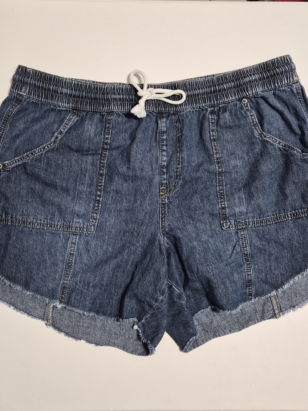 Maurices Denim Blue Elastic Waist Shorts